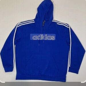 Adidas Blue Sweater with Iconic Stripes